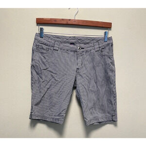 Patagonia Navy and White Striped Women's Bermudas